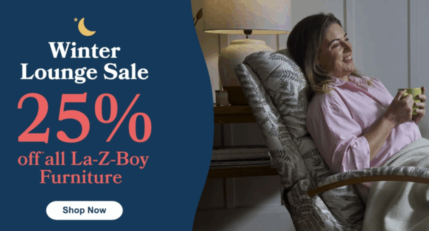 Winter lounge sale La-Z-Boy 25% off all furniture